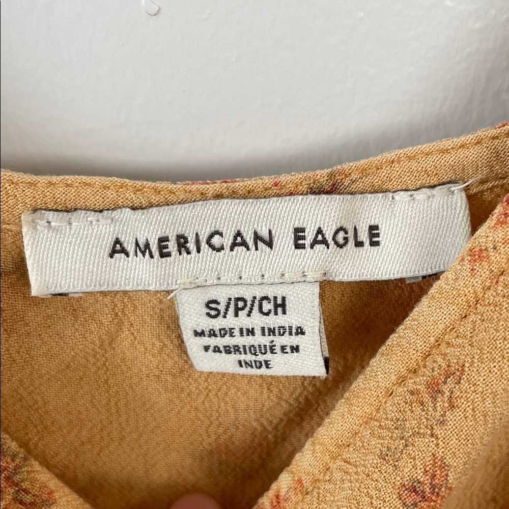 American Eagle Outfitters Mustard Floral Dress size s - Picture 2 of 7